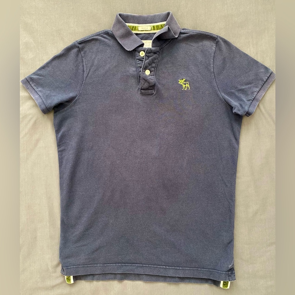 Abercrombie & Fitch Muscle Polo style dark blue size XL.